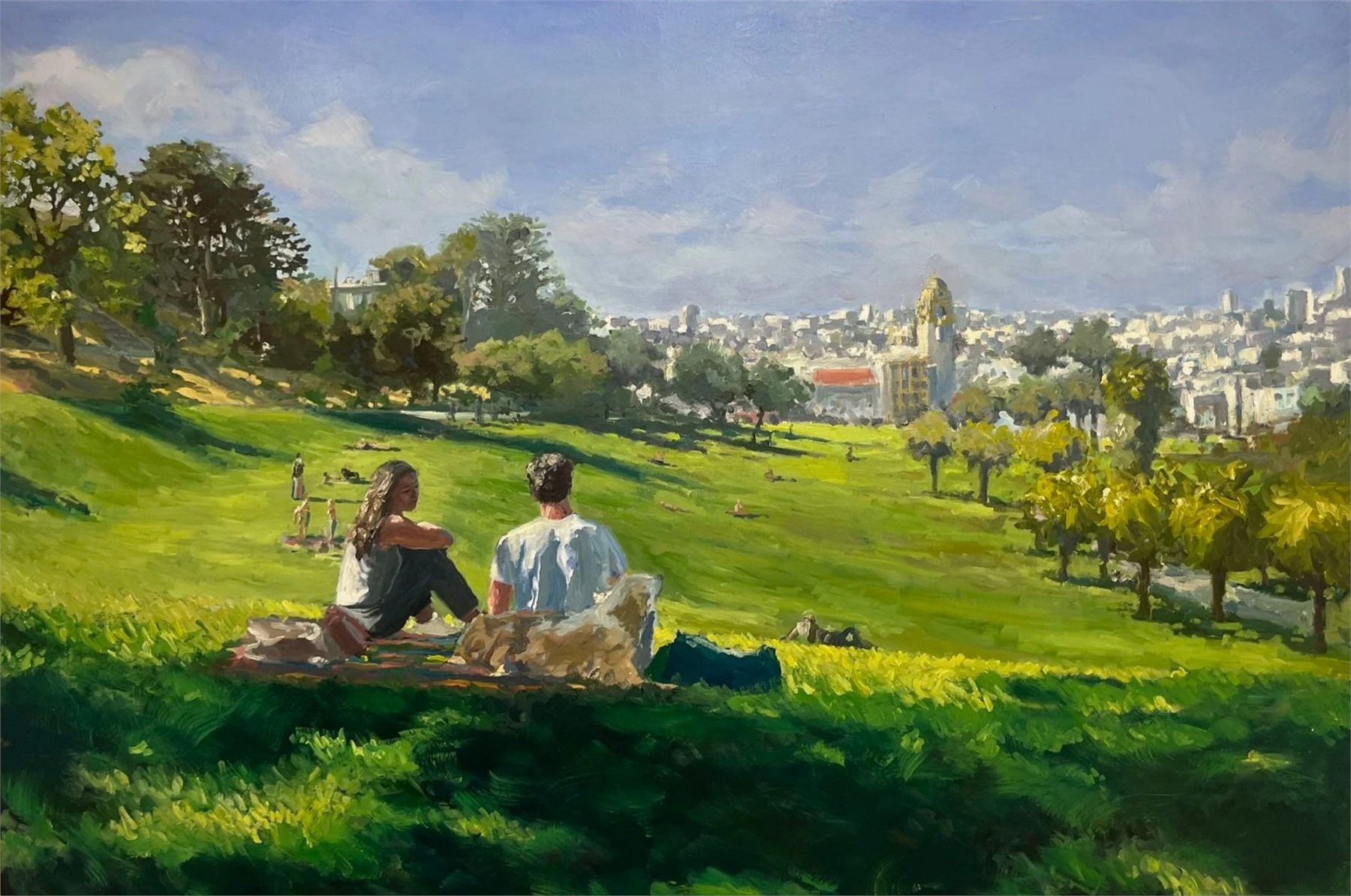 Dolores Park, 2025, Oil on canvas, 4′ × 6′