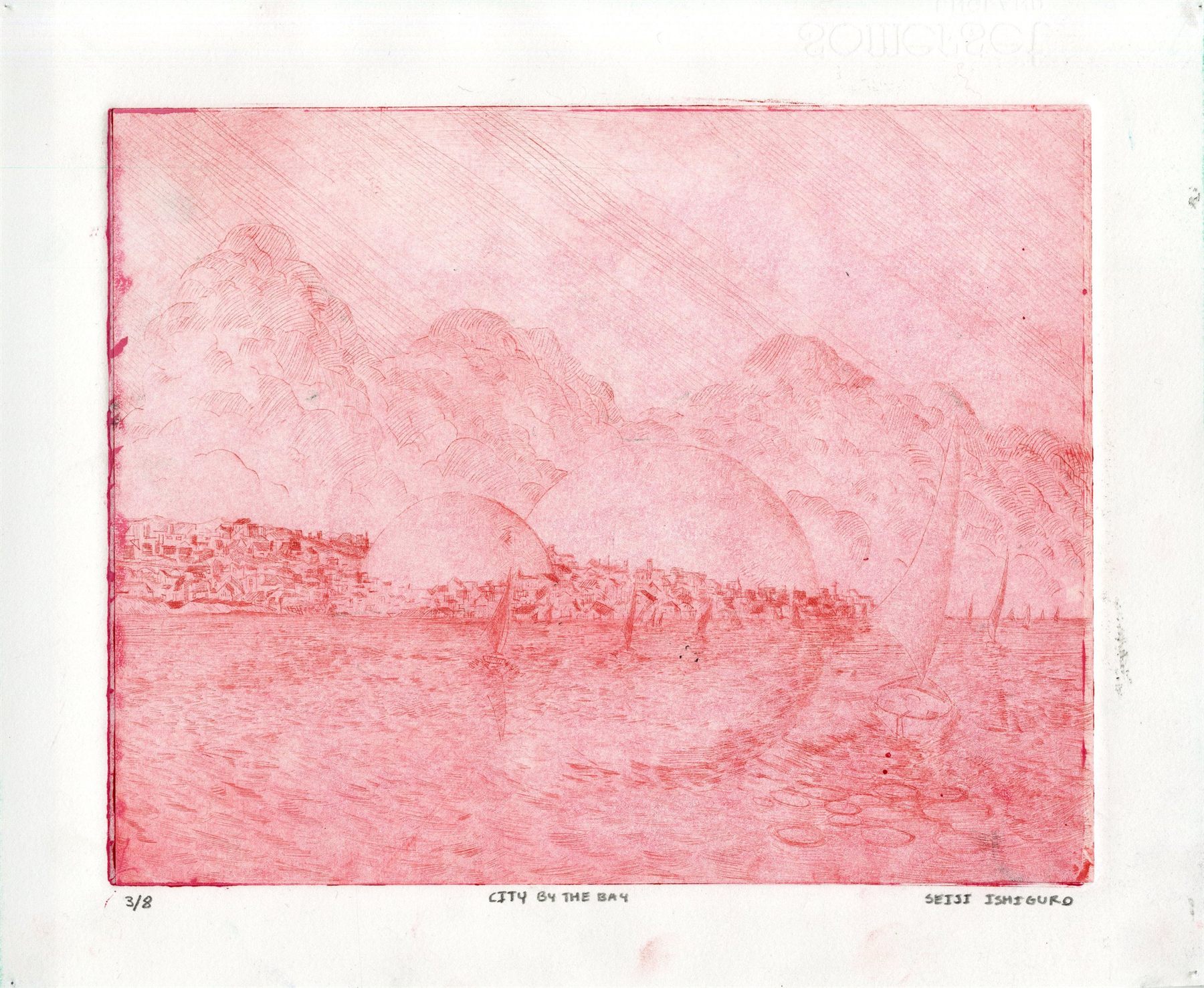 Invisible Cities Print, 2024, Drypoint etching, 11″ × 8.5″